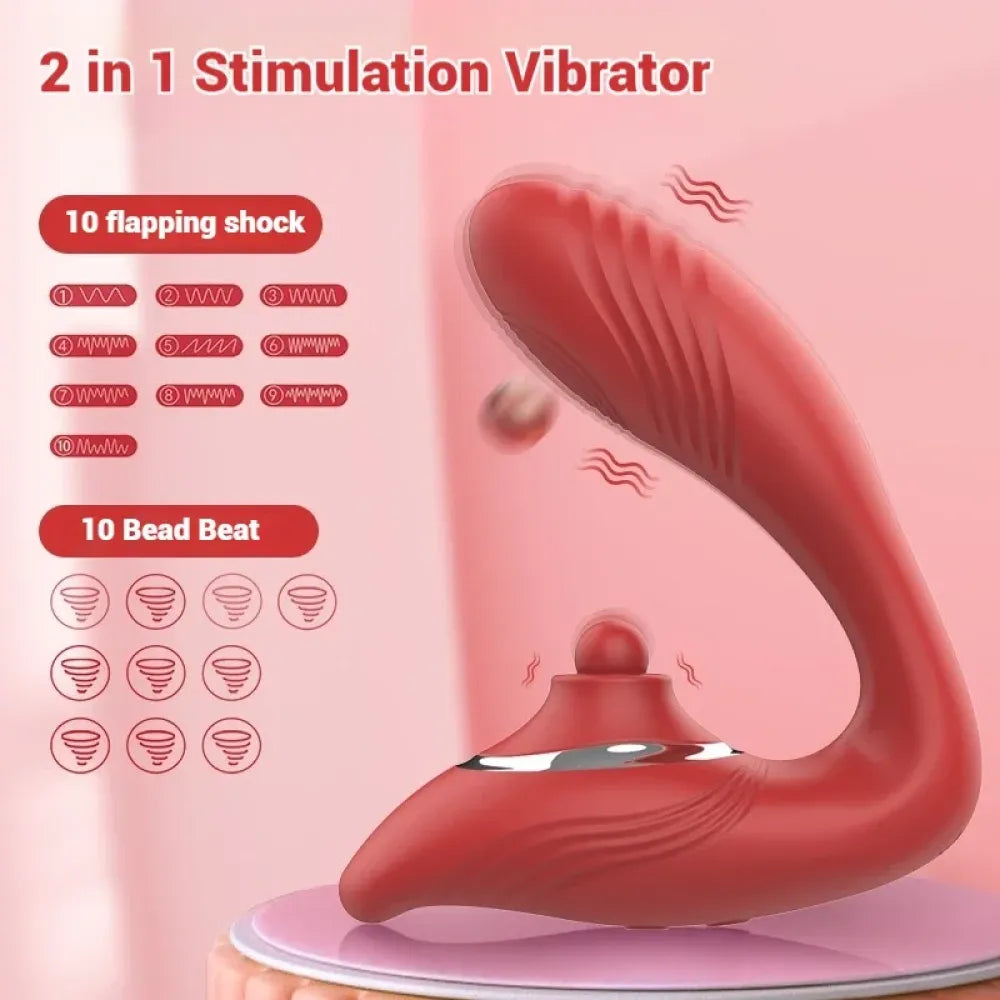 10 Mode Dual Stimulation Vibrator For Women Clit & G-Spot