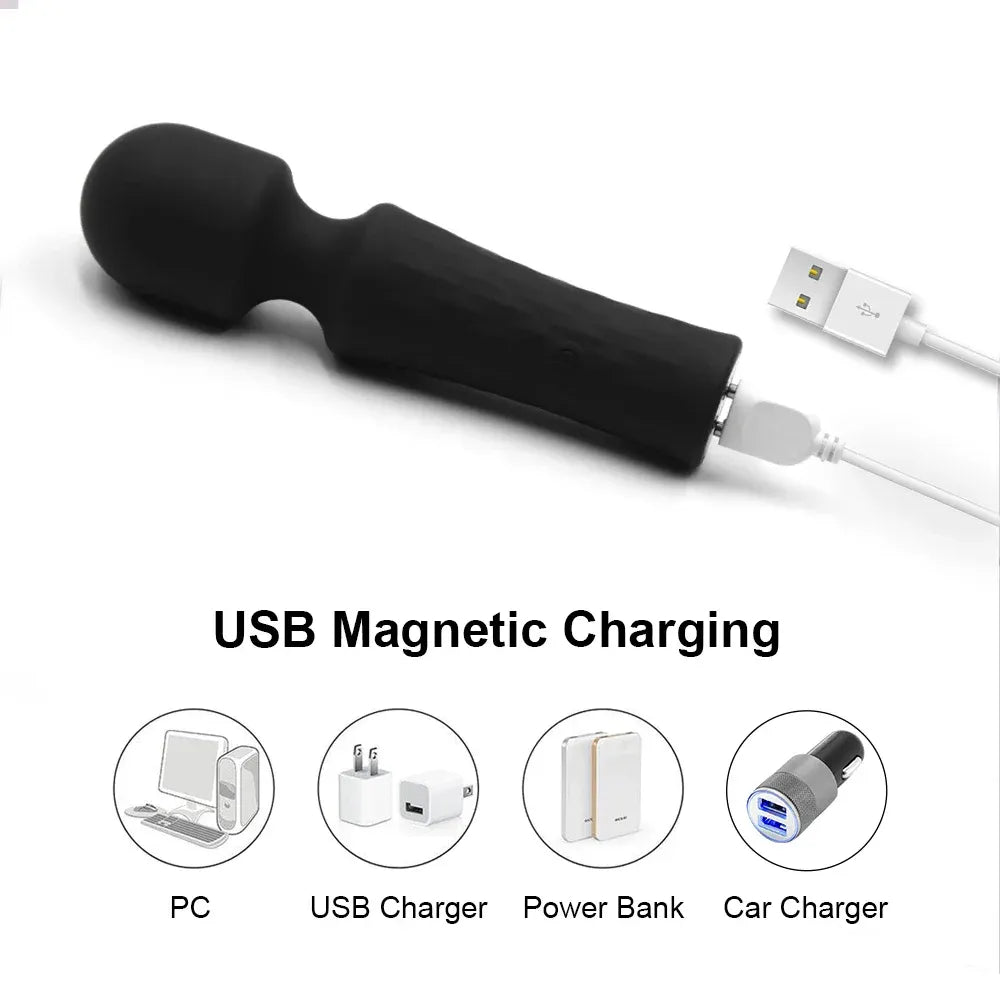 10 Modes Mini Av Magic Wand Vibrator Powerful Stimulator