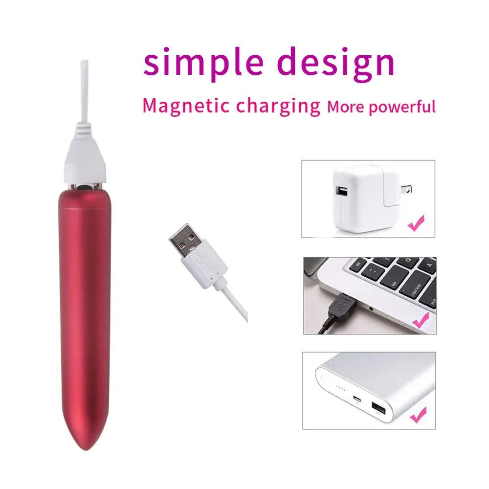 16 Speed Mini Bullet Vibrator For Women Usb Clit Stimulator