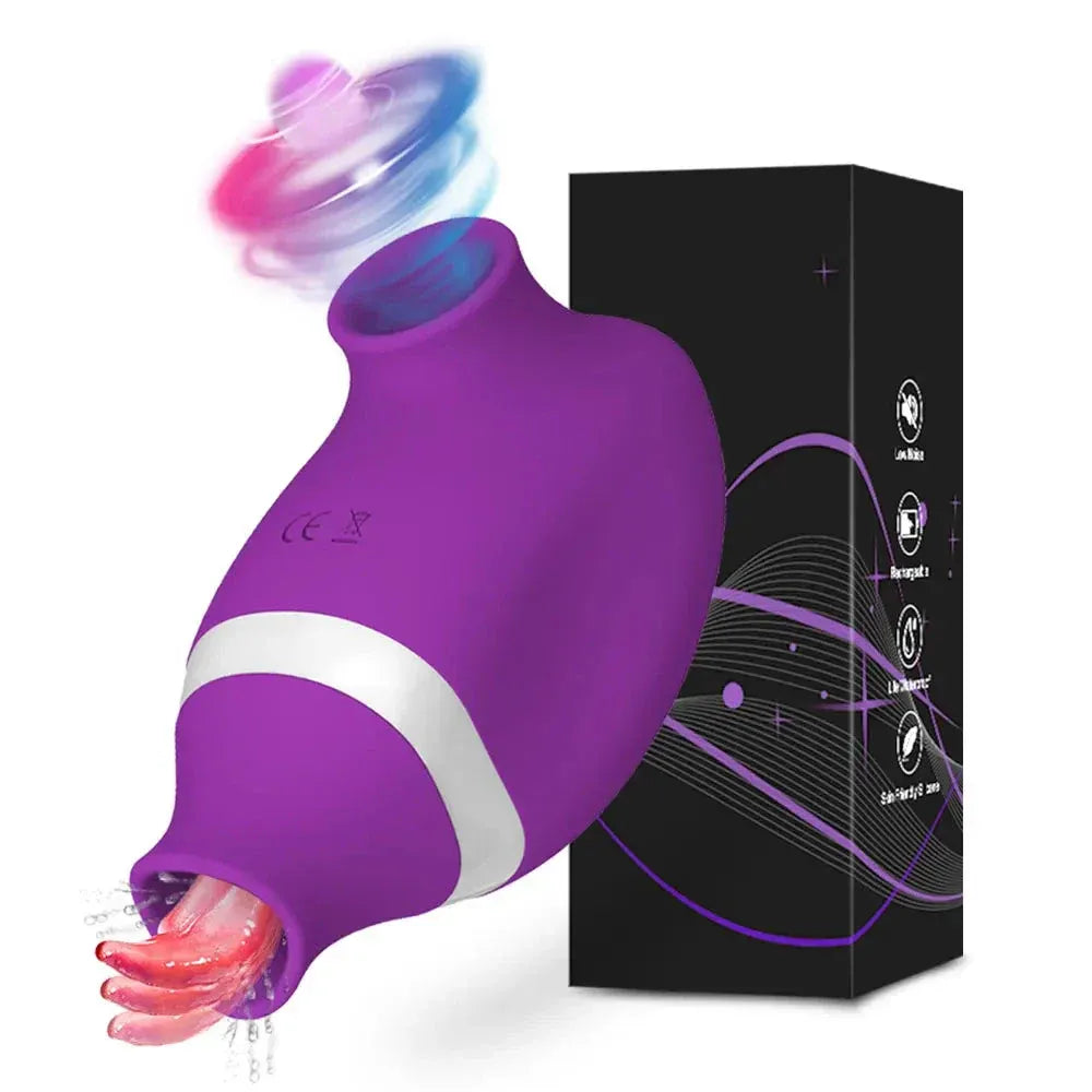 2 In 1 Clit Stimulator Sucking Licking Vibrator for Women