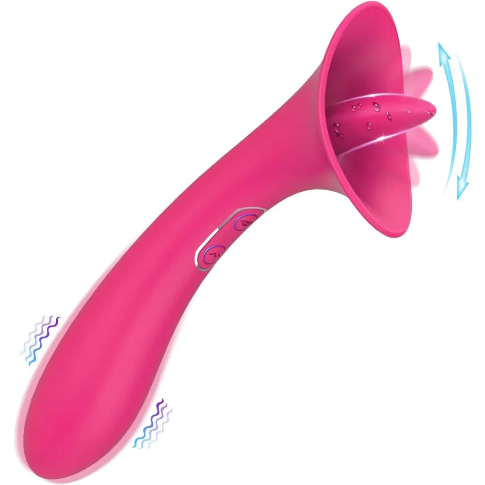 2 In 1 G Spot Vibrator Tongue Licking Clit Stimulation