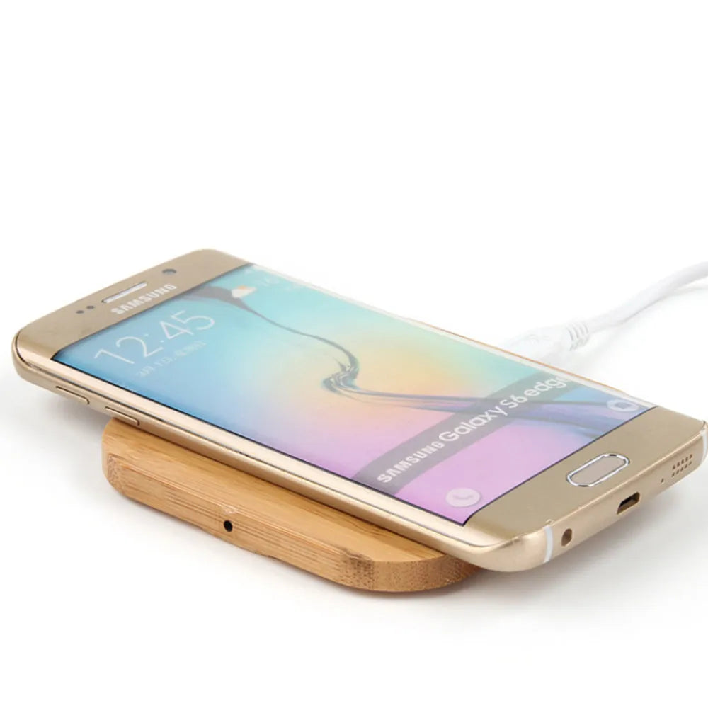 Vibe Geeks Wireless Wooden Charging Pad for QI Enabled