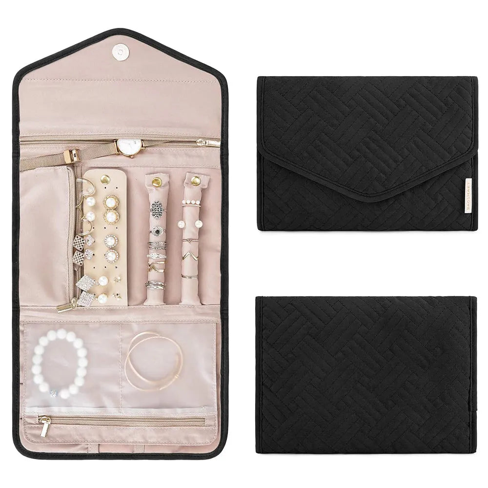 Vibe Geeks Roll Foldable Jewelry Case for Journey Travel