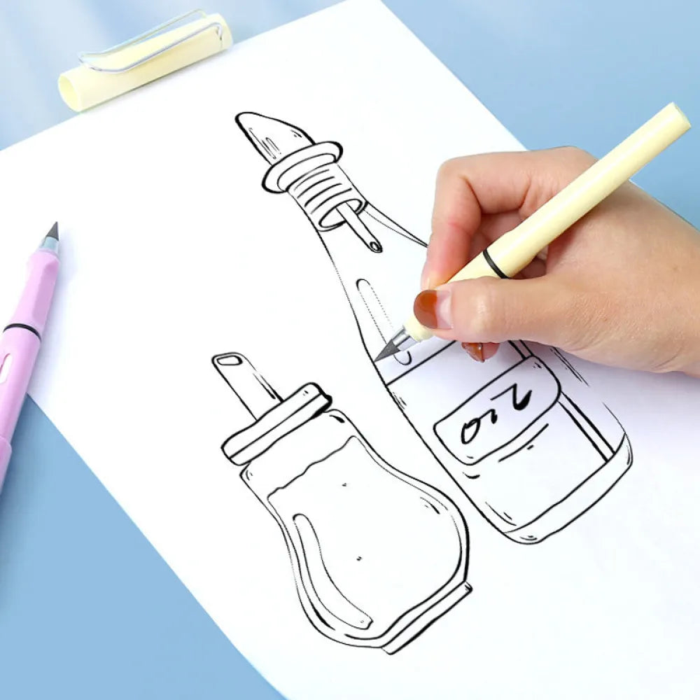 Vibe Geeks Pack of 12 Eternal Pencils Everlasting Inkless