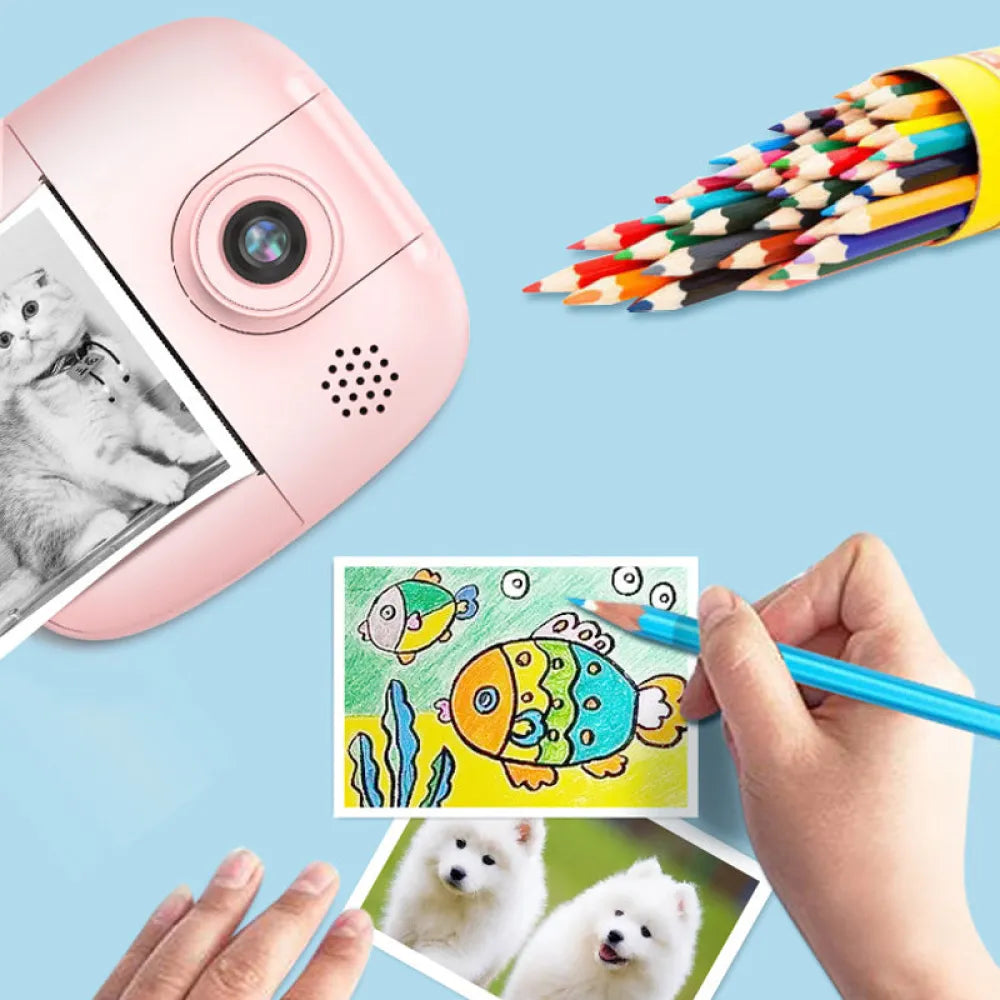 Vibe Geeks Kids Instant Thermal Print Digital Camera