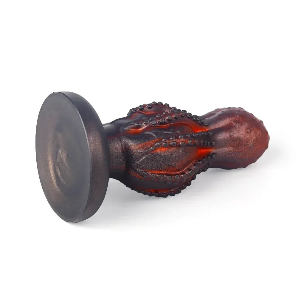 5.7 Inch Silicone Anal Plug With Suction Cup Skull Design