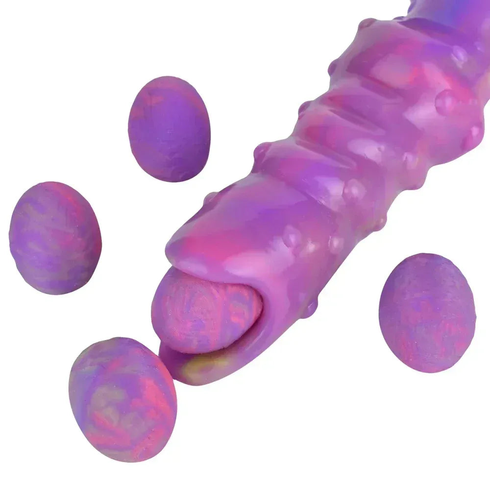 8 Inch Luminous Inflatable Dragon Dildo With 5 Eggs