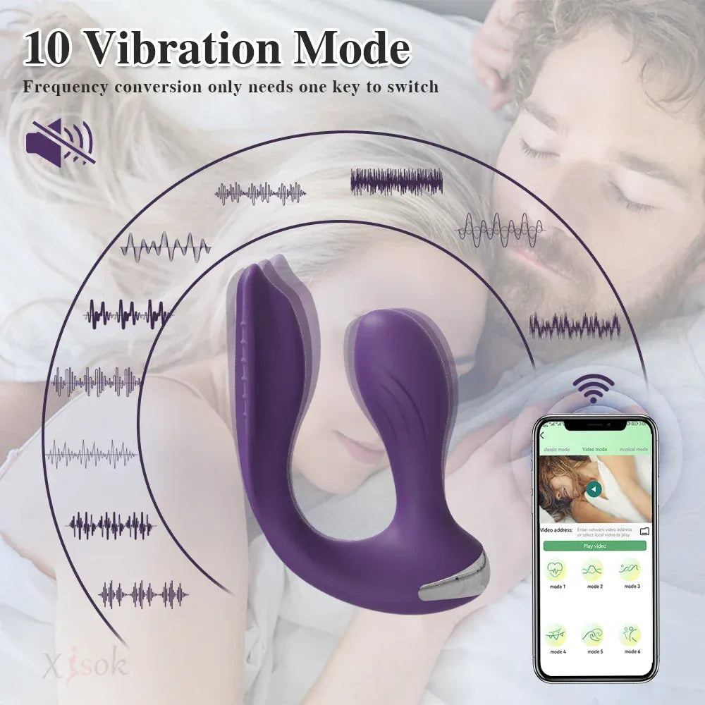 App Control Dual Ended Vibrator for Women Clit Anal