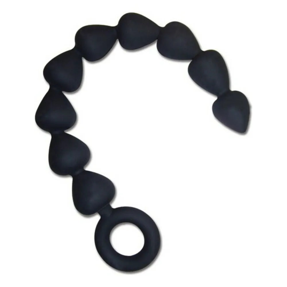 Black Silicone Anal Beads By Sportsheets Ss10074