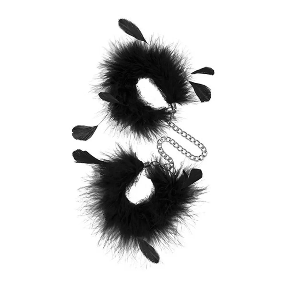 Cuffs By S Pleasures Feather Black