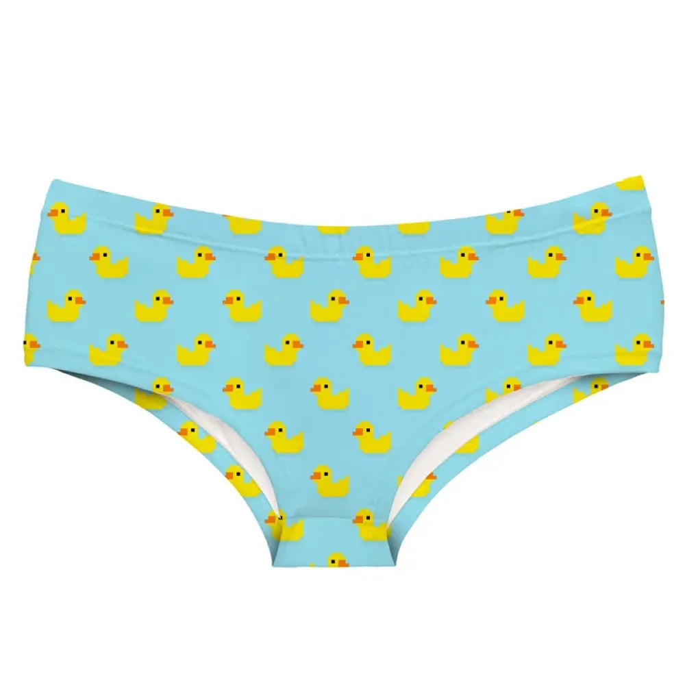 DeanFire Super Soft Women 3D Panties Underwear Ducks Yellow