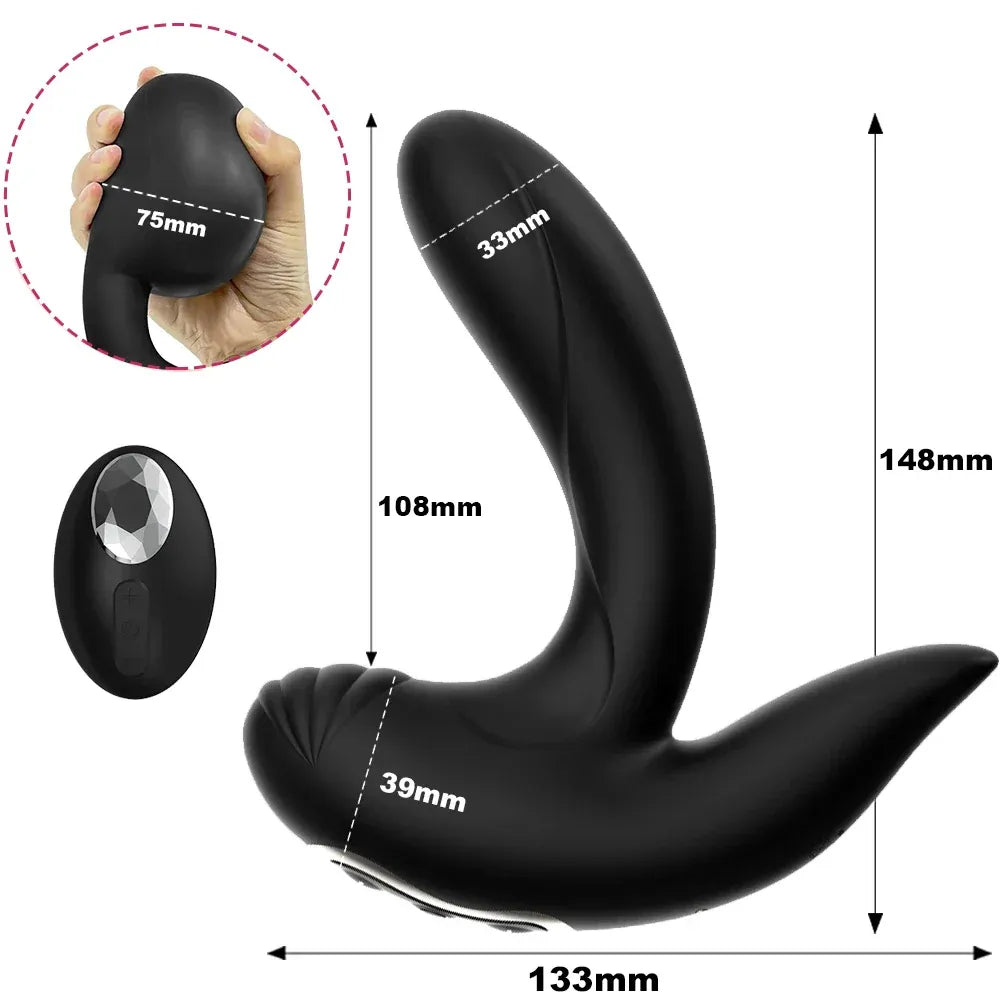 Double Motor Inflatable Anal Plug For Men