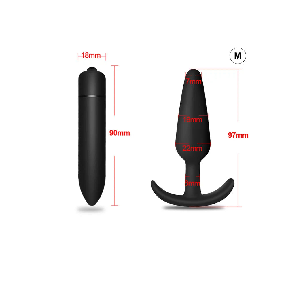 Flexible Silicone Anal Plug for Prostate Stimulation