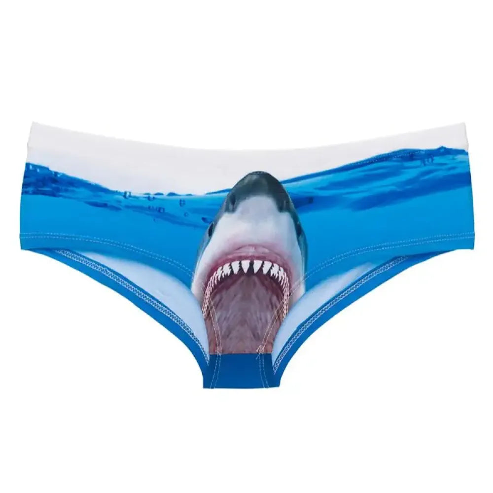 Hot Sale 3D Print Women Panties shark jawz Pattern Sexy