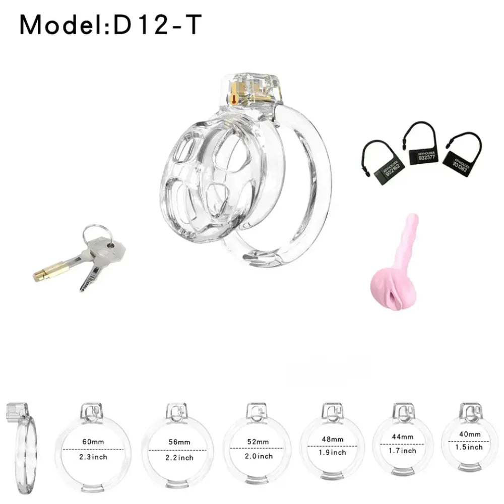 Lightweight Silicone Chastity Cage For Men Cock Lock Gay