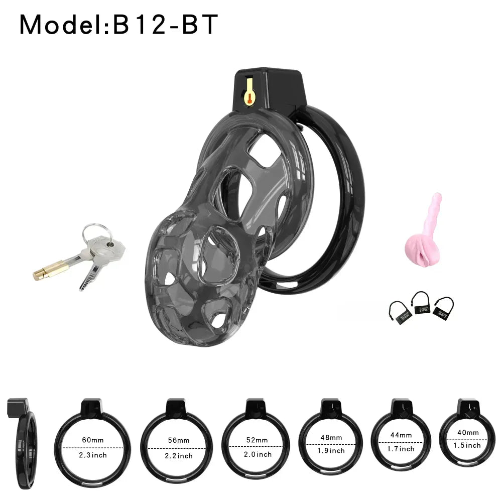 Lightweight Silicone Chastity Cage For Men Cock Lock Gay