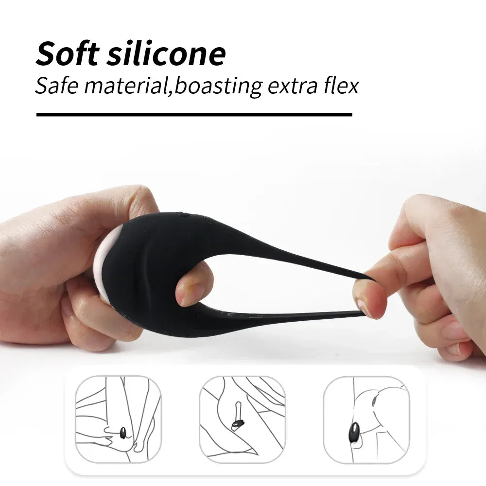 Male Lock Cock Rings With Vibrator For Delayed Ejaculation