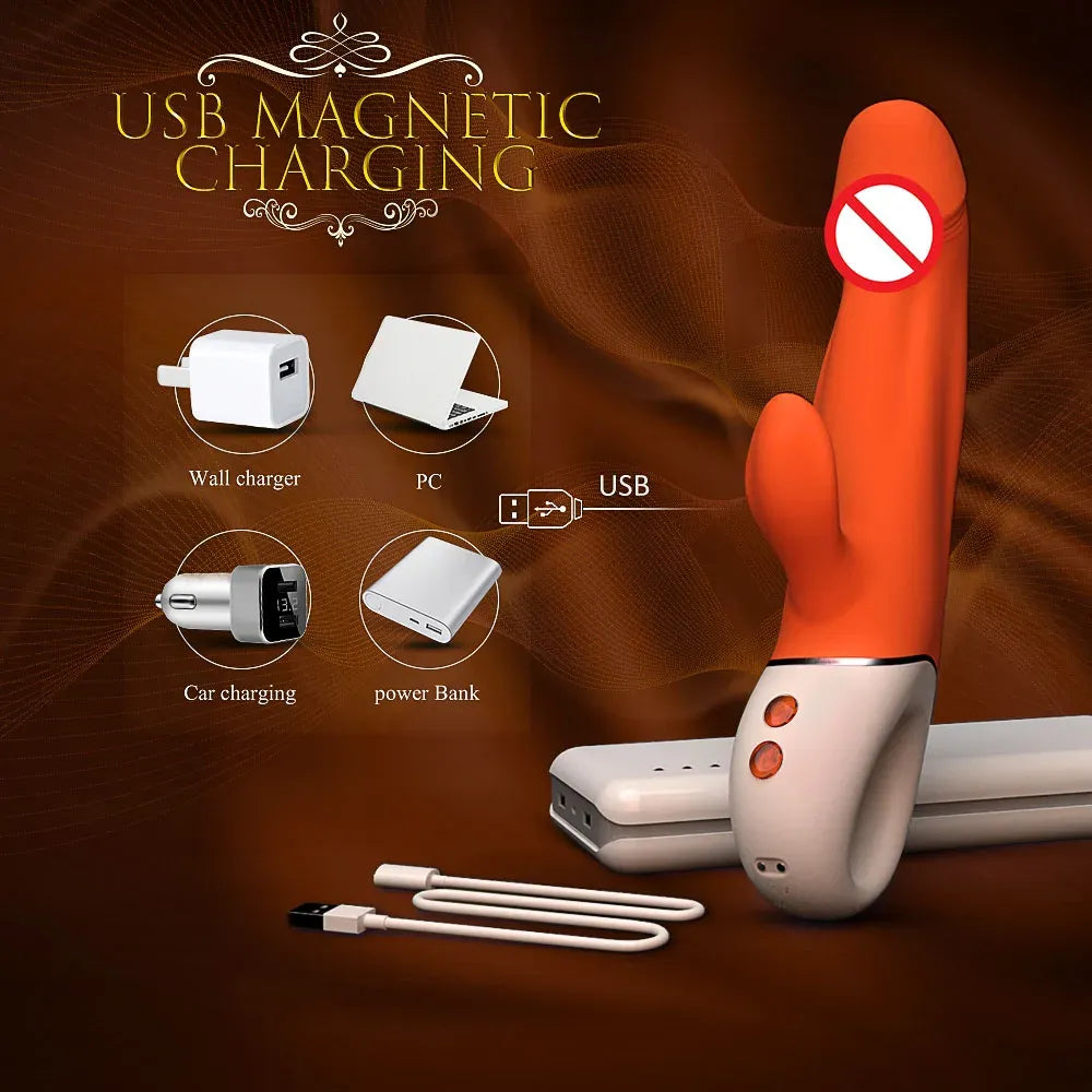 Powerful Rabbit Vibrator for G Spot Clit Stimulation