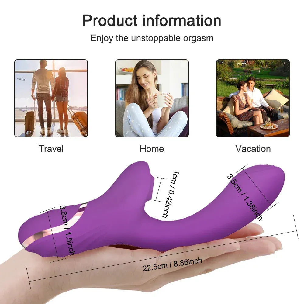 Rechargeable Clit Sucker Vibrator - Powerful Stimulation