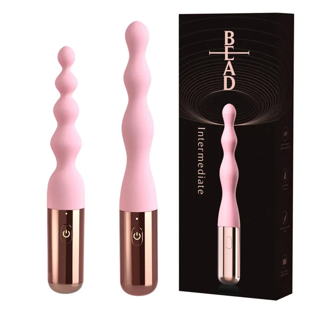 Silicone Anal Vibrator For Couples Beads & Plug