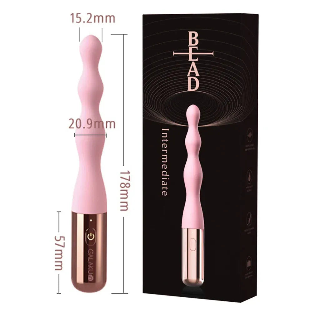 Silicone Anal Vibrator For Couples Beads & Plug