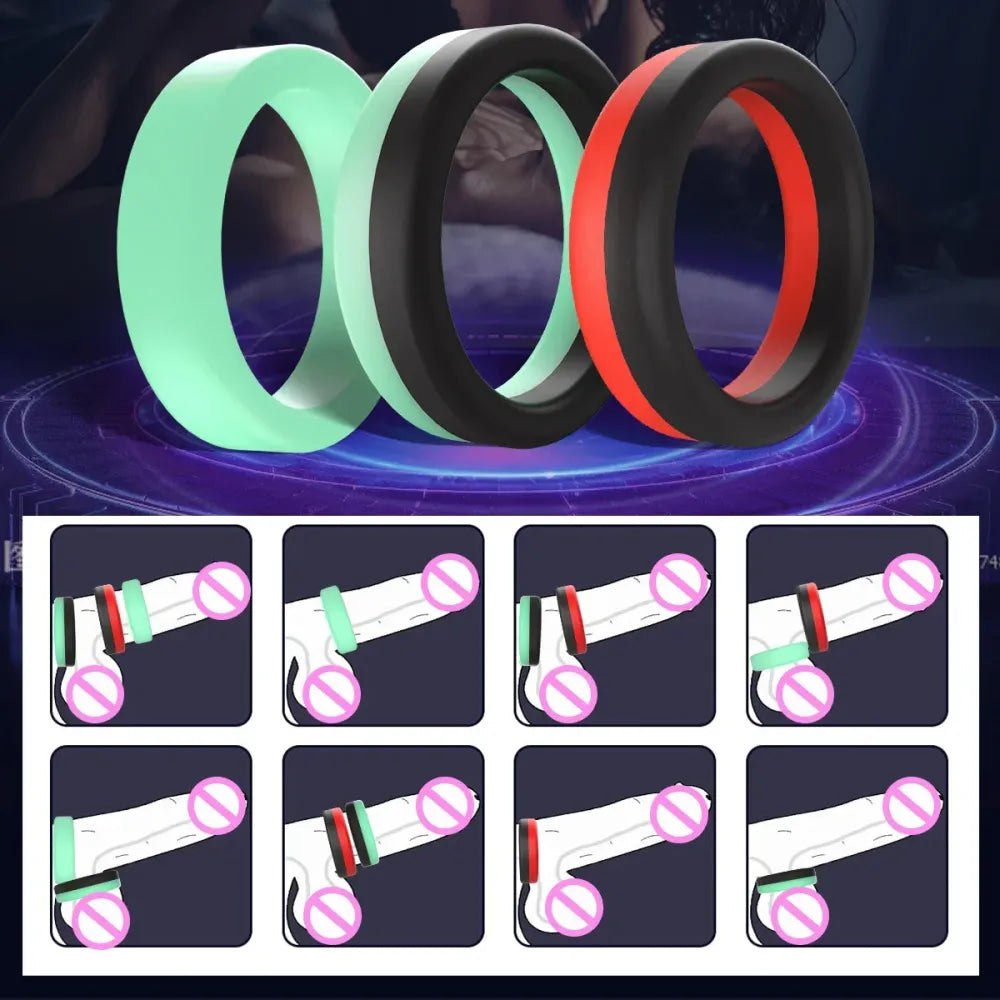 Silicone Cock Ring For Men Delay Ejaculation