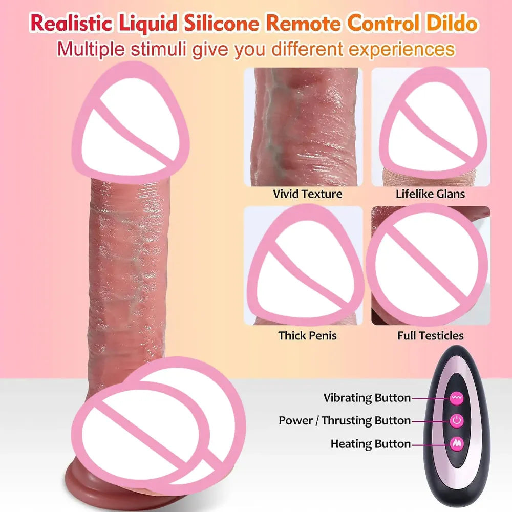 Silicone Thrusting Dildo for Women