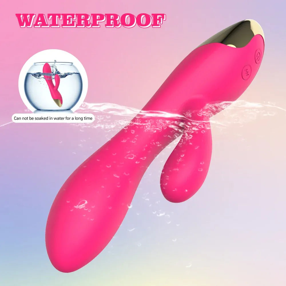 Waterproof Rabbit G Spot Dildo Vibrator For Women
