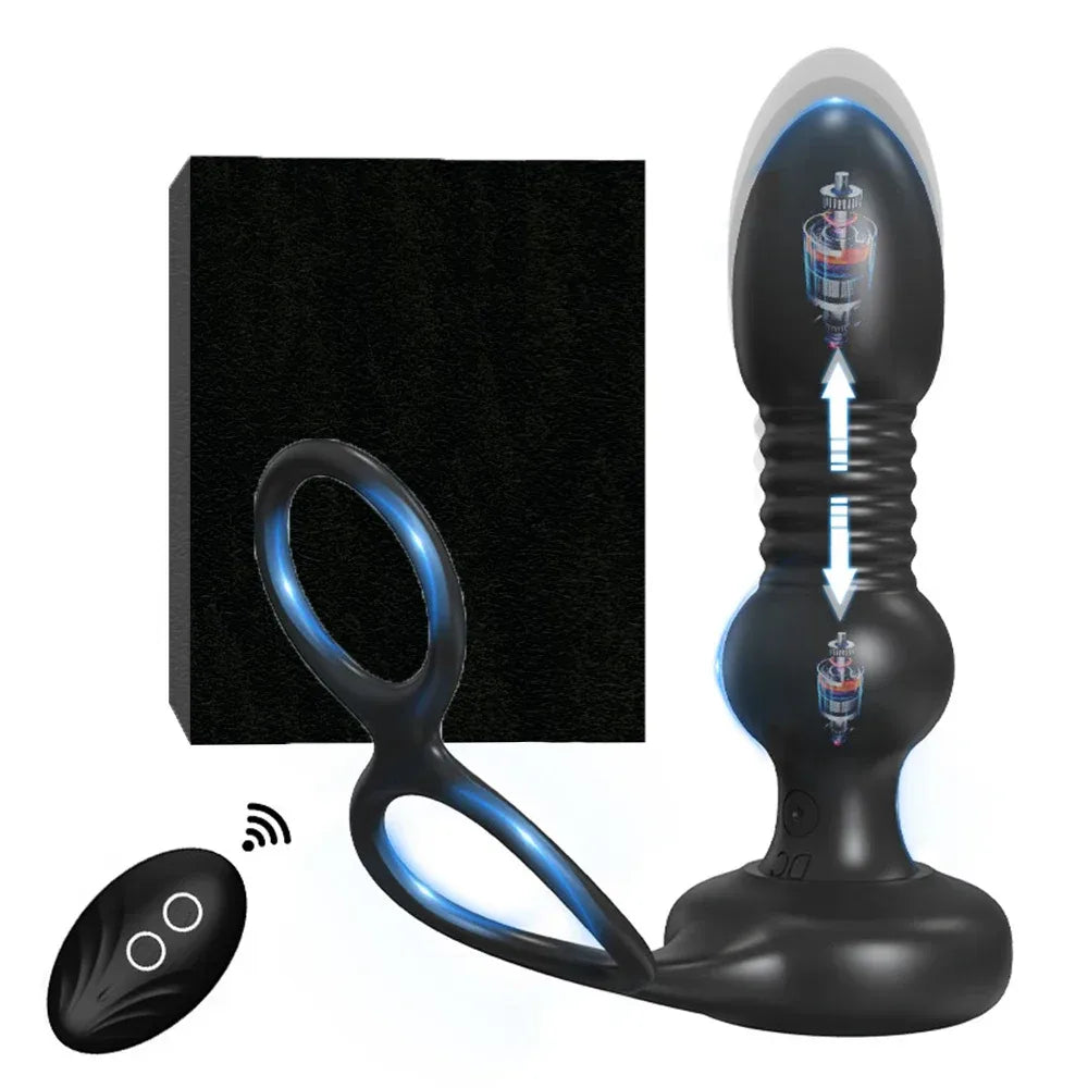 Wireless Prostate Massager For Men Telescopic Anal Vibrator