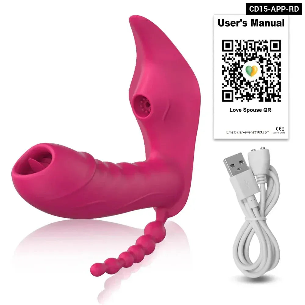 Wireless Remote Control Dildo Vibrator 3 In 1 Stimulator